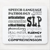 Sprache-Sprachpathologe Mousepad (Vorne)