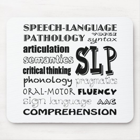 Sprache-Sprachpathologe Mousepad (Vorne)