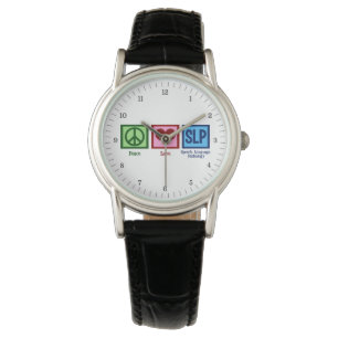 Sprache-Sprachpathologie-FriedensLiebe SLP Armbanduhr