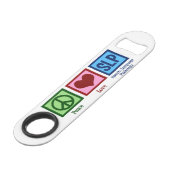 Sprache-Sprachpathologie Speedflaschenöffner (Vorderseite Schrägansicht)