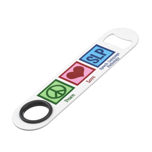 Sprache-Sprachpathologie Speedflaschenöffner (Vorderseite Schrägansicht)