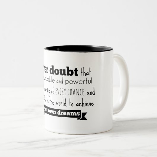 Sprache-Tasse Hillary Clinton Zweifarbige Tasse (VorderseiteRechts)