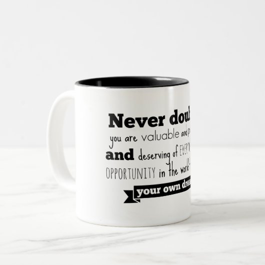 Sprache-Tasse Hillary Clinton Zweifarbige Tasse (Vorderseite Links)