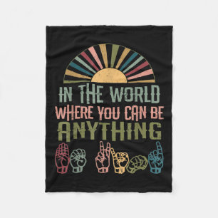 Sprache taub Bewusstsein Kindheit Asl Sprache Fleecedecke