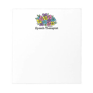 Sprache-Therapeut Blooms1 Notizblock