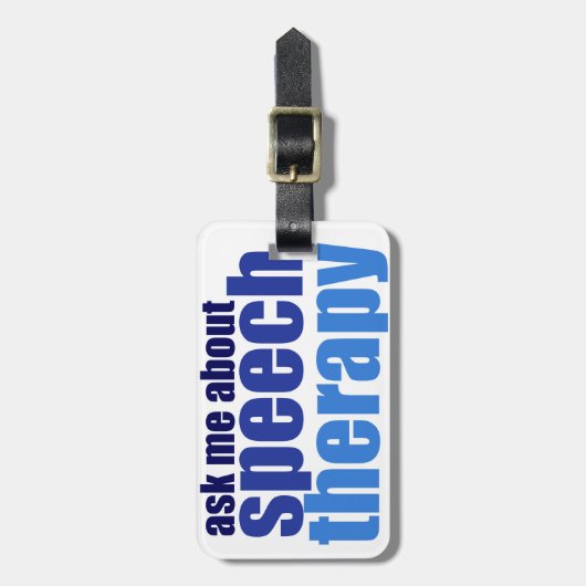 Sprache-Therapeut Gepäckanhänger (Vorderseite vertikal)