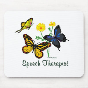 Sprache-Therapeut-Schmetterlinge Mousepad