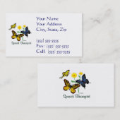Sprache-Therapeut-Schmetterlinge Visitenkarte (Vorne/Hinten)