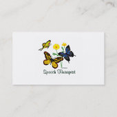 Sprache-Therapeut-Schmetterlinge Visitenkarte (Rückseite)