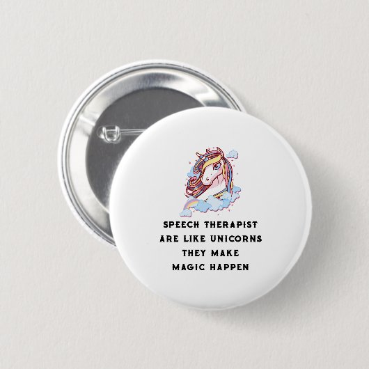 Sprache-Therapeut sind wie Einhorn-Sprachtherapie Button (Vorne & Hinten)