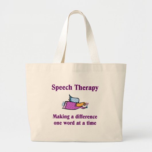 Sprache-Therapeut-Taschen-Tasche Jumbo Stoffbeutel (Vorne)