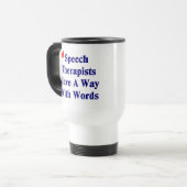 Sprache-Therapeut-Tasse Reisebecher (Vorderseite Links)