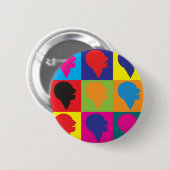 Sprache-Therapie-Pop-Kunst Button (Vorne & Hinten)