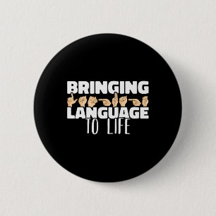 Sprache zum Leben Amerikanische Gebärdensprache As Button