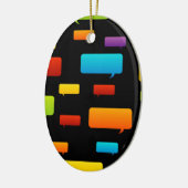 Spracheblasenhintergrund Keramik Ornament (Links)