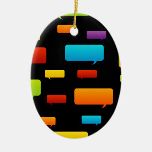 Spracheblasenhintergrund Keramik Ornament