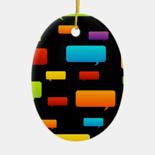 Spracheblasenhintergrund Keramik Ornament (Vorne)