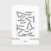 Sprachen dank Karte (Rückseite)