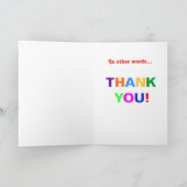 Sprachen dank Karte (Innenseite)