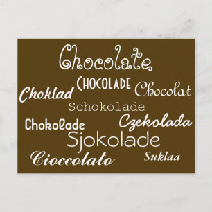 Sprachen der Schokolade Postkarte