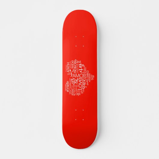 Sprachen des Herzens der Liebe Skateboard (Vorne)