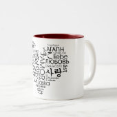 Sprachen des Liebe-Herzens Zweifarbige Tasse (VorderseiteRechts)