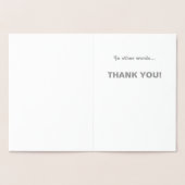 Sprachen Multilingual Danke Silver Typografy Folienkarte (Innenseite)