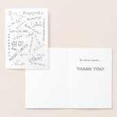 Sprachen Multilingual Danke Silver Typografy Folienkarte (Anzeige)