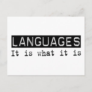 Sprachen Postkarte