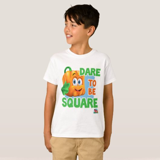 SPRACHEN SIE DAS SQUARE PUMPKIN - WÄHREND SIE PLAT T-Shirt (Vorne ganz)