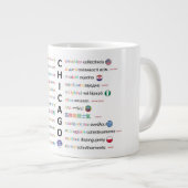 Sprachen von Chicago Jumbo-Tasse (Vorderseite Rechts)