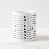 Sprachen von Chicago Jumbo-Tasse (Vorderseite)