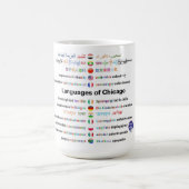 Sprachen von Chicago Kaffeetasse (Mittel)