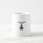 Sprachexperte von Fowl - Funny Angry Duck Design Kaffeetasse (Mittel)