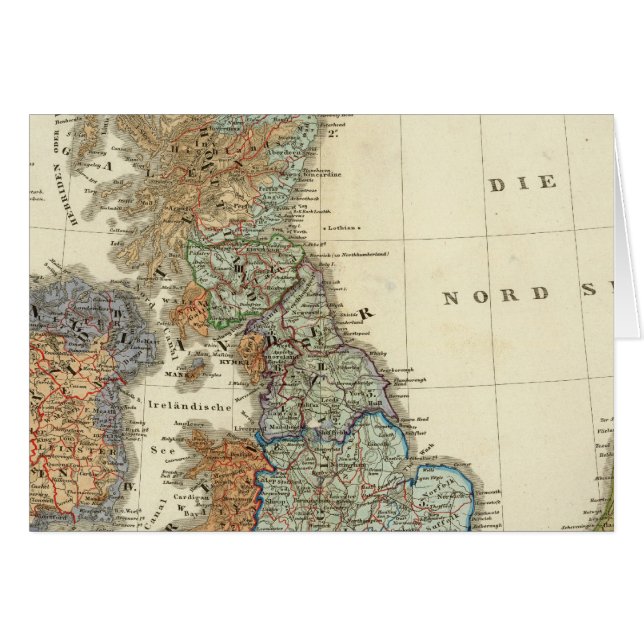 Sprachkarte der Britischen Inseln (Vorderseite (Horizontal))