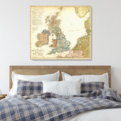 Sprachkarte der Britischen Inseln Leinwanddruck (Insitu (Schlafzimmer))