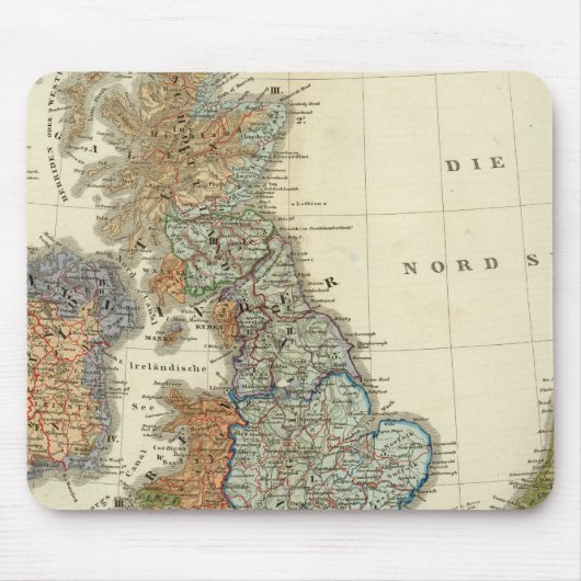 Sprachkarte der Britischen Inseln Mousepad (Vorne)