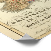 Sprachkarte der Britischen Inseln Poster (Ecke)