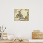 Sprachkarte der Britischen Inseln Poster (Küche)