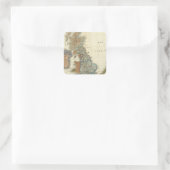 Sprachkarte der Britischen Inseln Quadratischer Aufkleber (Tasche)