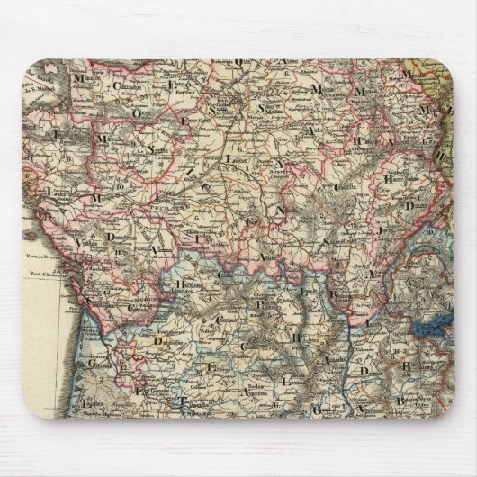 Sprachkarte Frankreichs Mousepad (Vorne)