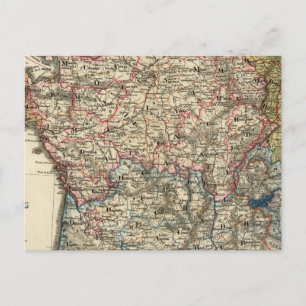 Sprachkarte Frankreichs Postkarte