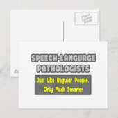 Sprachkenntnisse-Pathologen ...klüger Postkarte (Vorne/Hinten)