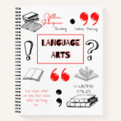 Sprachkunst Fachgebiet: Ruled Notebook Notizblock (Vorderseite)