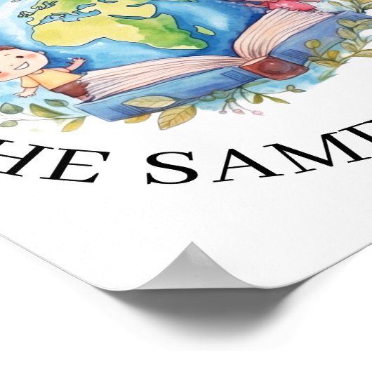 Sprachlehrer Bilingual Children Poster (Ecke)