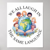 Sprachlehrer Bilingual Children Poster (Vorne)