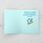 Sprachlehrer Danke Karte (Innenseite)