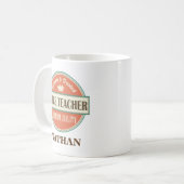 Sprachlehrer-personalisiertes Büro-Tassen-Geschenk Kaffeetasse (Vorderseite Links)