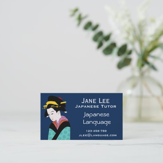 Sprachlehrer Visitenkarte (Stehend Vorderseite)