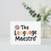 SprachlehrerInnen. Die Sprache Maestro Postkarte (Stehend Vorderseite)